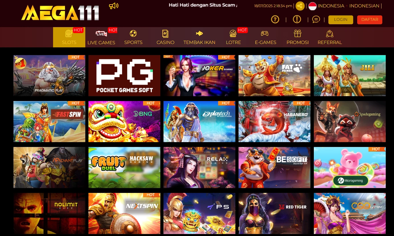 Slot Online Gacor Terbaik di Kasino Mega111 Slot Online Mega111 yang Paling Gacor