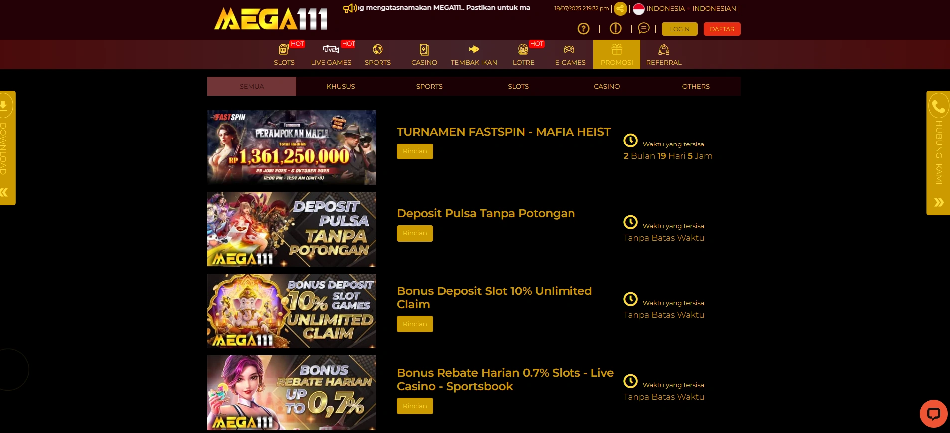 Bonus untuk Slot di Mega111 Online Bonus untuk Slot di Mega111