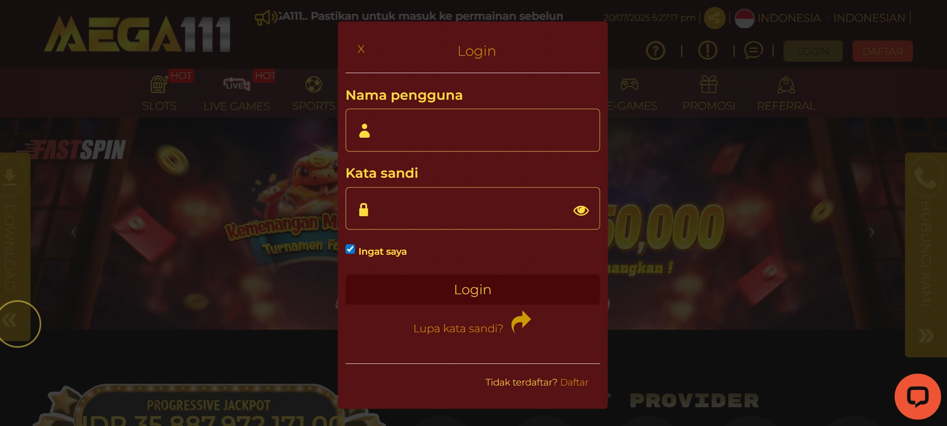 Cara Login ke Akun Mega111 Online Cara Login ke Akun Mega111